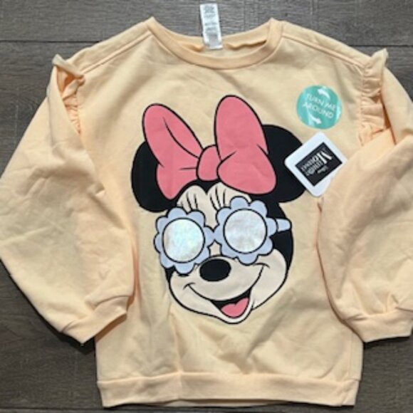 NEW Disney Minnie Mouse 2 Piece Sweatsuit Girls Size 6 Yellow Fleece - Picture 9 of 12